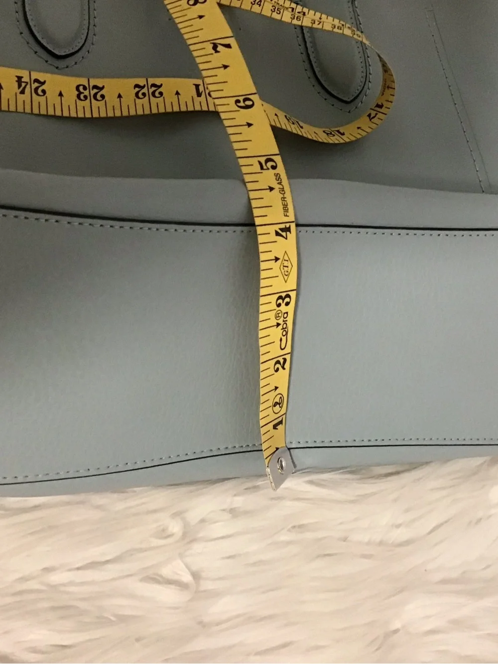 Coach Derby light blue leather tote bag please read